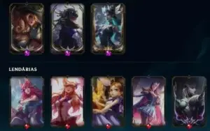 Conta do LoL 2 skins ultimates, 8 prestigios e 17 lendarias