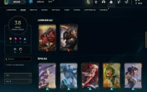 Bronze 4 com 85 Champs e 38 Skins