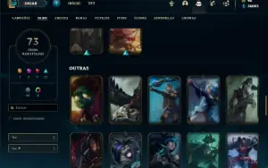 Conta bronze 2 com 110 Champs e 73 Skins + 1 Prestigio Atrox