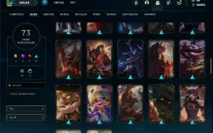 Conta bronze 2 com 110 Champs e 73 Skins + 1 Prestigio Atrox