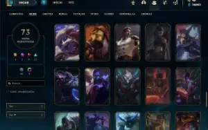 Conta bronze 2 com 110 Champs e 73 Skins + 1 Prestigio Atrox
