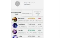 CONTA LOL - D4 (65% WR / 50K DE E.A / TOP 50 RAMMUS BR)