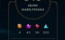 Conta lol 850 skins
