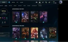 CONTA LEAGUE OF LEGENDS, 926 SKINS, COMPLETA