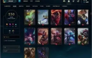 Conta unranked com 155 champs e 230 skins + 4 Vitoriosas