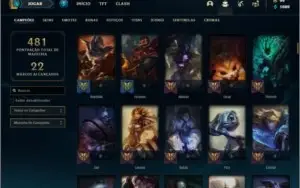 Conta unranked com 155 champs e 230 skins + 4 Vitoriosas