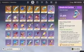 Conta Ar 38 Genshin Impact - Venti + Fischl Dps + Recursos
