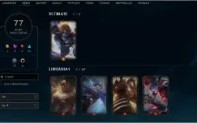 Conta Platina 4 ,77 skins,iconesda season 3,falta 6 campeoes