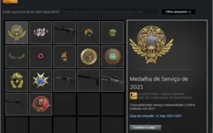 Conta Steam com 6 medalhas no CSGO.