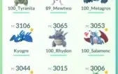 Conta Pokemon Go level 32 quase 33 coma vários lendários.