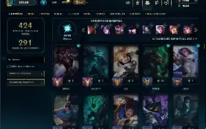 Conta Unranked com todos os Champs e 107 skins +2 Skin Raras