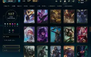 Conta Unranked com todos os Champs e 107 skins +2 Skin Raras