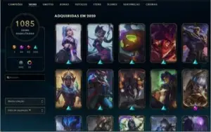 Conta LoL DIII 66% de Win Rate, MMR Alto, 1082 Skins