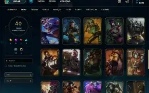 Conta League of Legends Platina 2/Todos champions/40 skins