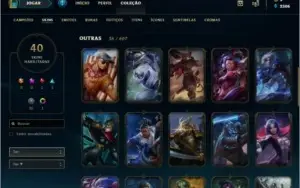Conta League of Legends Platina 2/Todos champions/40 skins