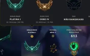 Conta Platina 1, 837 skins ,259 cromas , 1789 RP la