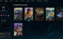 LOL - 95 Skins - ESMERALDA - 155 Campeões - Nunca tomou BAN