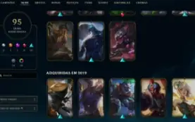 LOL - 95 Skins - ESMERALDA - 155 Campeões - Nunca tomou BAN