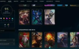 LOL - 95 Skins - ESMERALDA - 155 Campeões - Nunca tomou BAN