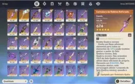 GENSHIN AR 55 - 8 CHARACTERS 5* - 2 WEAPONS 5*