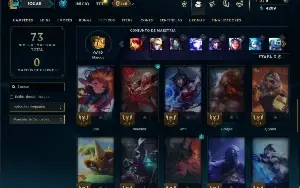 Platina 1 com 40 Champs e 6 Skins