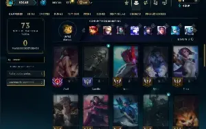 Platina 1 com 40 Champs e 6 Skins
