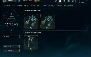 Platina 1 com 40 Champs e 6 Skins