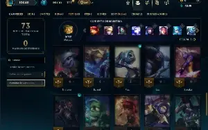 Platina 1 com 40 Champs e 6 Skins