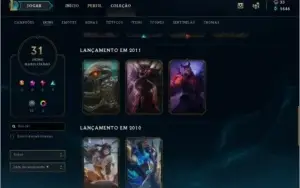 CONTA LOL GOLD 3 SOLOQ LVL 147