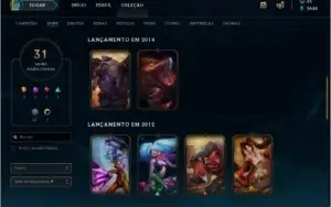 CONTA LOL GOLD 3 SOLOQ LVL 147