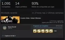 CS GO - BOOSTING DE HORAS E DESBLOQUEIO DE CONQUISTAS