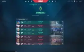 CONTA VALORANT ASCENDENTE 2 COM CHAVEIRO IMORTAL E SKINS