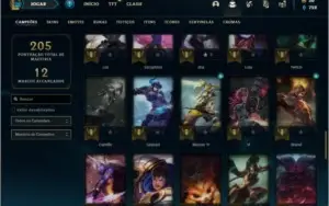 Conta unranked com 23 Skins e 66 Champs (Ex Platina)