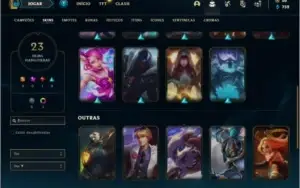 Conta unranked com 23 Skins e 66 Champs (Ex Platina)