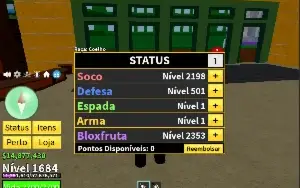Conta no Roblox Blox Fruits PC LEV 1684
