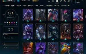Bronze 3 com TODOS os champs e 174 Skins ( Nivel 606 )