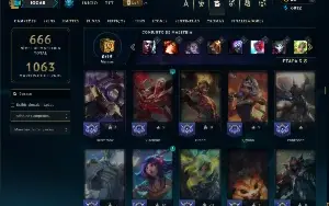 Bronze 3 com TODOS os champs e 174 Skins ( Nivel 606 )