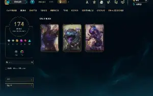 Bronze 3 com TODOS os champs e 174 Skins ( Nivel 606 )