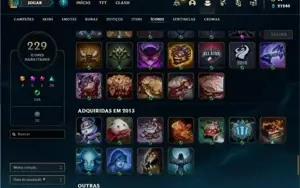 Conta bronze 4 com TODOS os champs e 253 Skins (3 Ultimates)