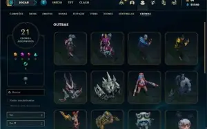 Conta bronze 4 com TODOS os champs e 253 Skins (3 Ultimates)