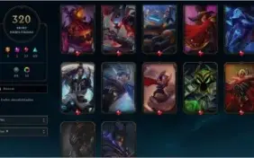 CONTA LOL 320 SKINS - ALL CHAMPIONS - 520 ICONES - LVL 255