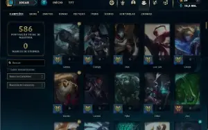 Diamante 3 com TODOS os champs e 183 Skins + 10 Vitoriosas