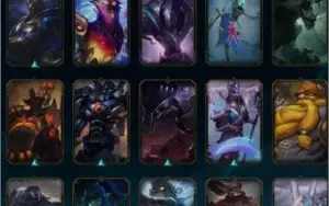 Conta Ouro 3 232 skins, 177 ícones, quase todos campeões