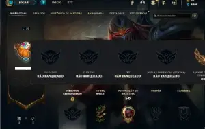Conta Unranked com 35 Champs e 17 Skins