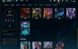 Conta Unranked com 35 Champs e 17 Skins