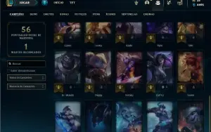Conta Unranked com 35 Champs e 17 Skins