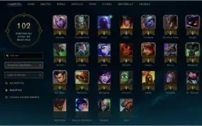 CONTA PLATINA 4 - 34 CAMPEÕES - 4 SKINS