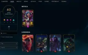 Conta League of Legends Full Acesso - 76 Champs e 42 Skins