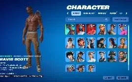 Conta Fortnite Travis Scott, Midas, Skins Tryhard E Mais!