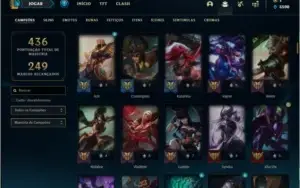 Conta platina 3 nas duas filas com 155 champs e 135 skins